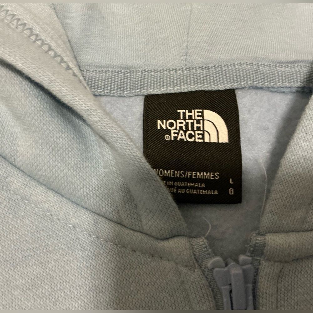 The North Face Sky Blue Zip-Up Hoodie - Picture 2 of 4